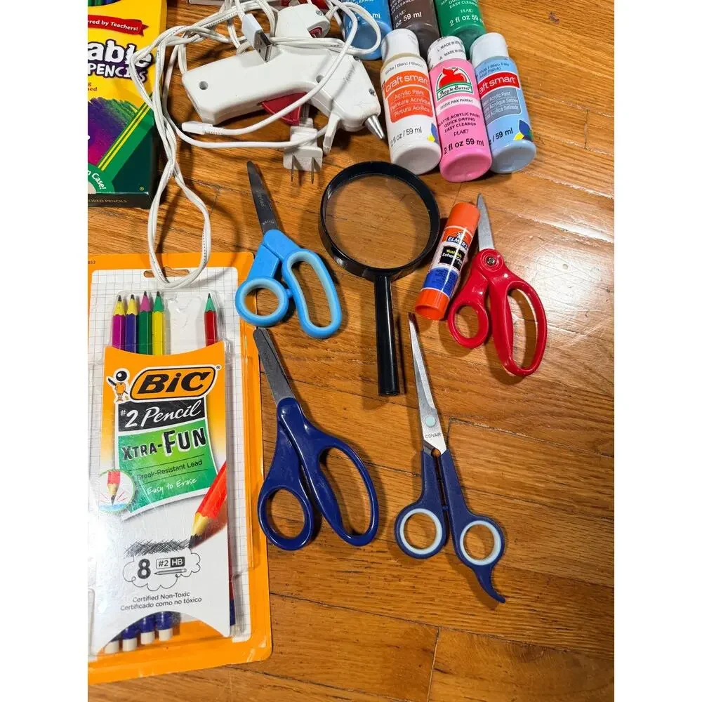 Large Kids Art Supplies Bundle – Crayola, Paints, Pencils, Markers, Glue Gun, Sc